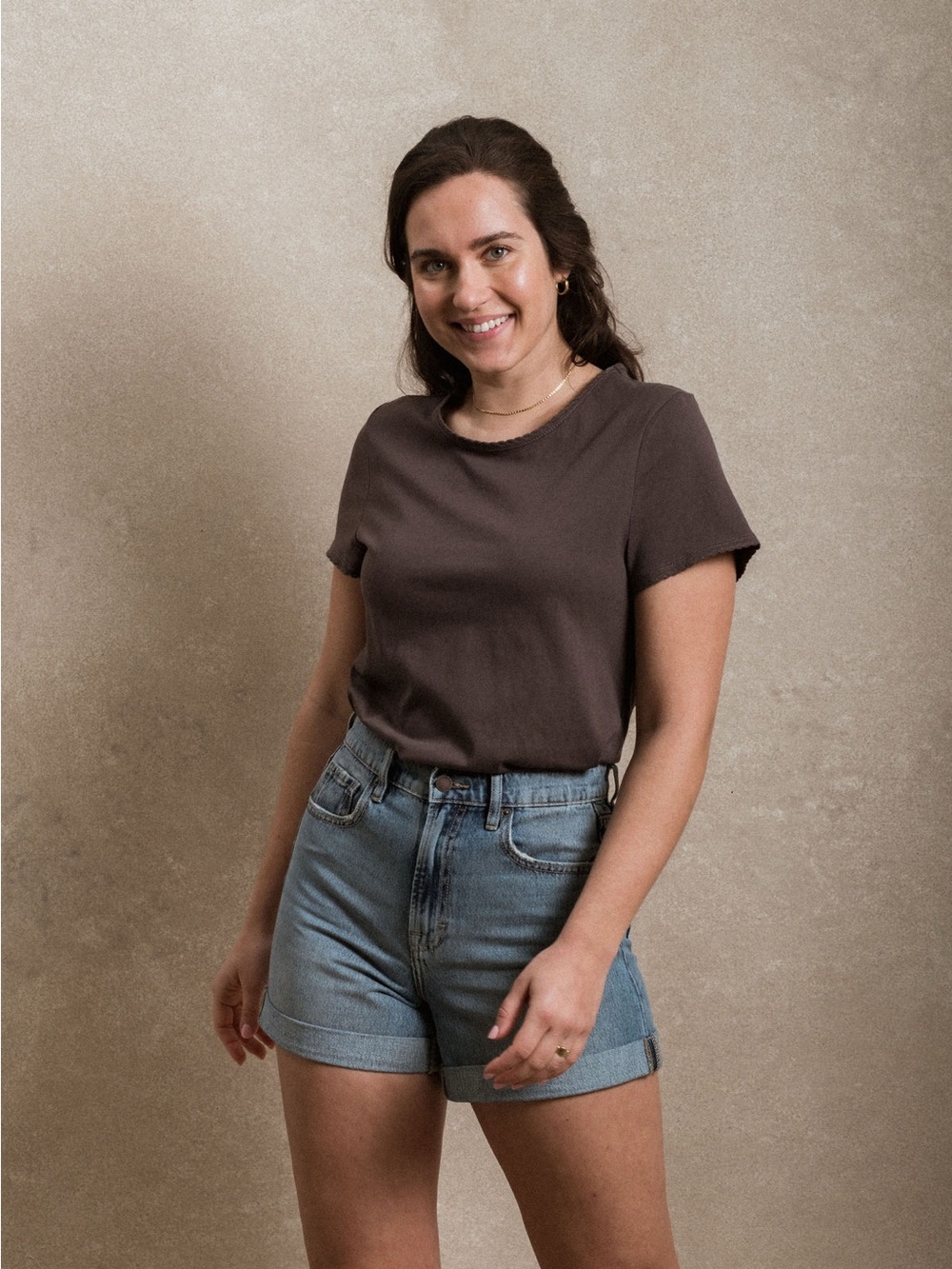 100% Cotton Neuflora Tessa Tee - Charcoal - Small - Excellent Condition